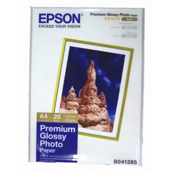 Giấy in Epson Premium Glossy Photo Paper A4  20 Sheets